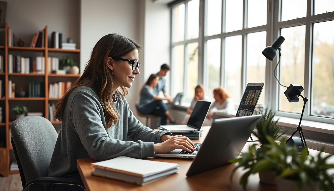 Students working in research laboratory
