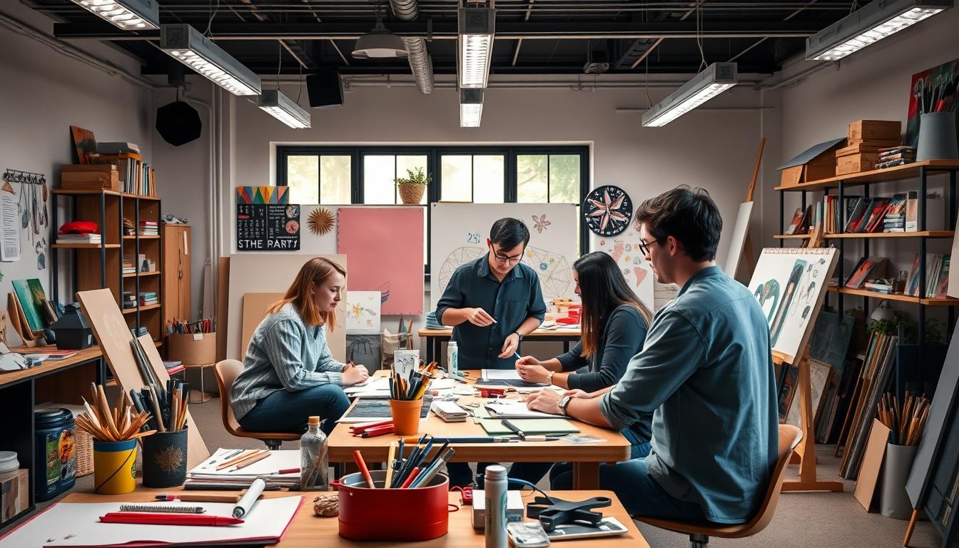 Student using a study guide to organize academic notes
